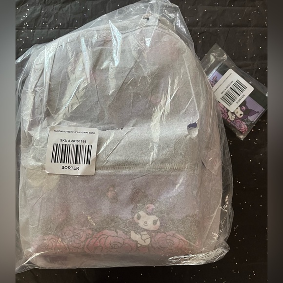 Kuromi Roses Lace Mini Backpack & Matching Cardholder Set New with Tags - Picture 2 of 9